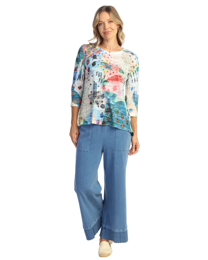 Jess & Jane Mod Burn Out Hi-Lo Tunic (44-2206)