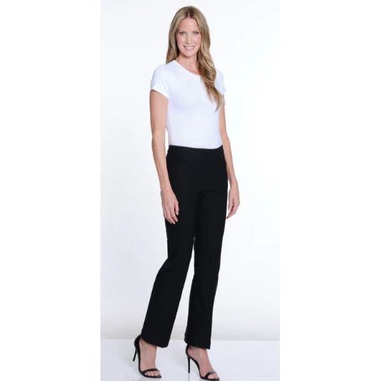 Slimsation Flare Leg Pull On Black Pant