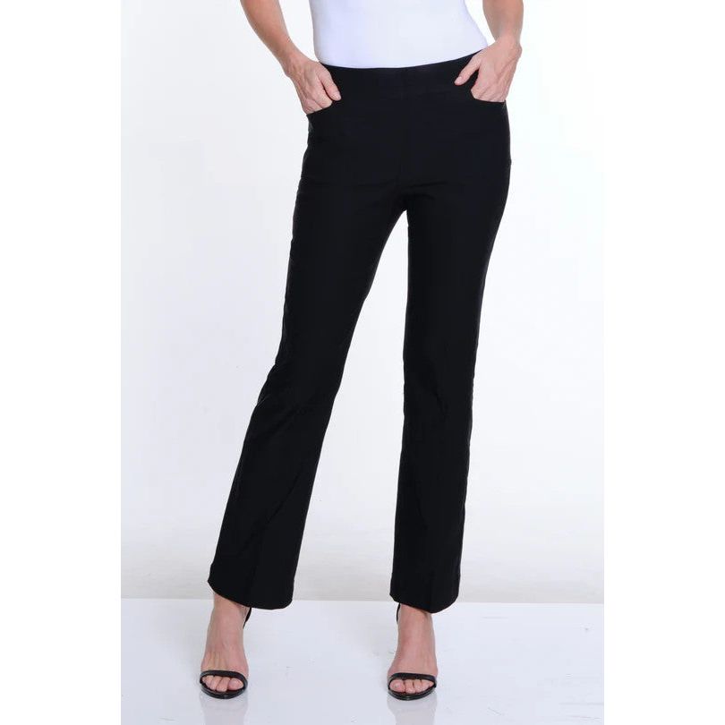 Slimsation Flare Leg Pull On Black Pant