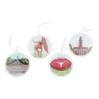 Texas Longhorn Glory Haus Set Of Four Disc Ornaments