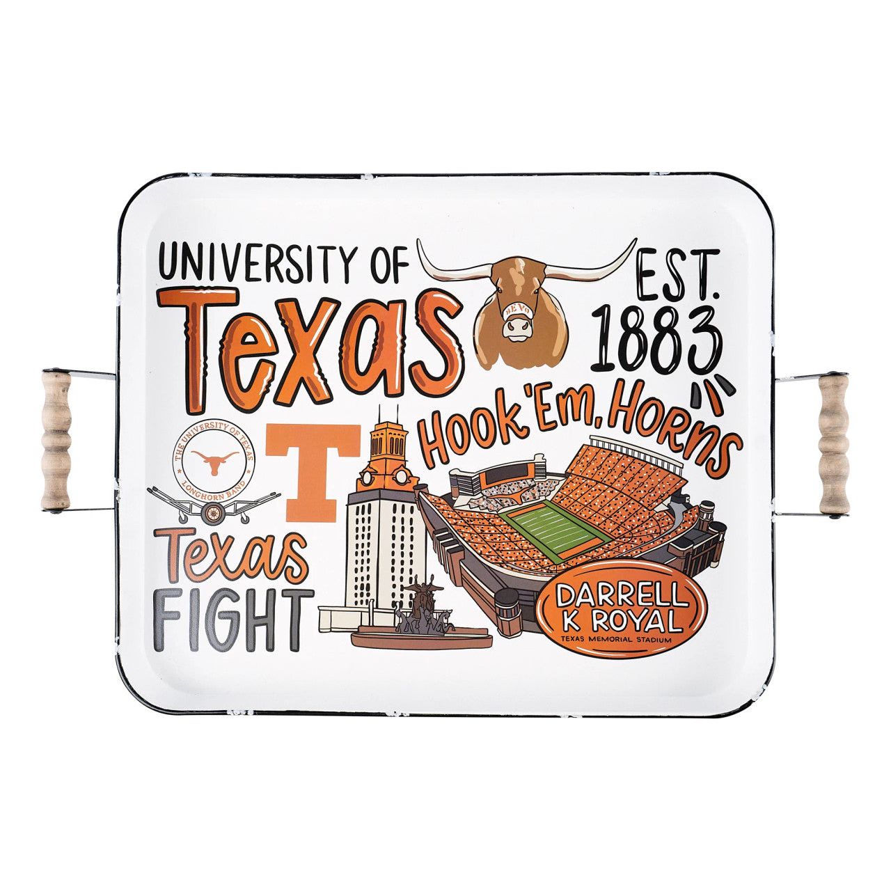 Texas Longhorn Icons Enamel Tray (454143401)