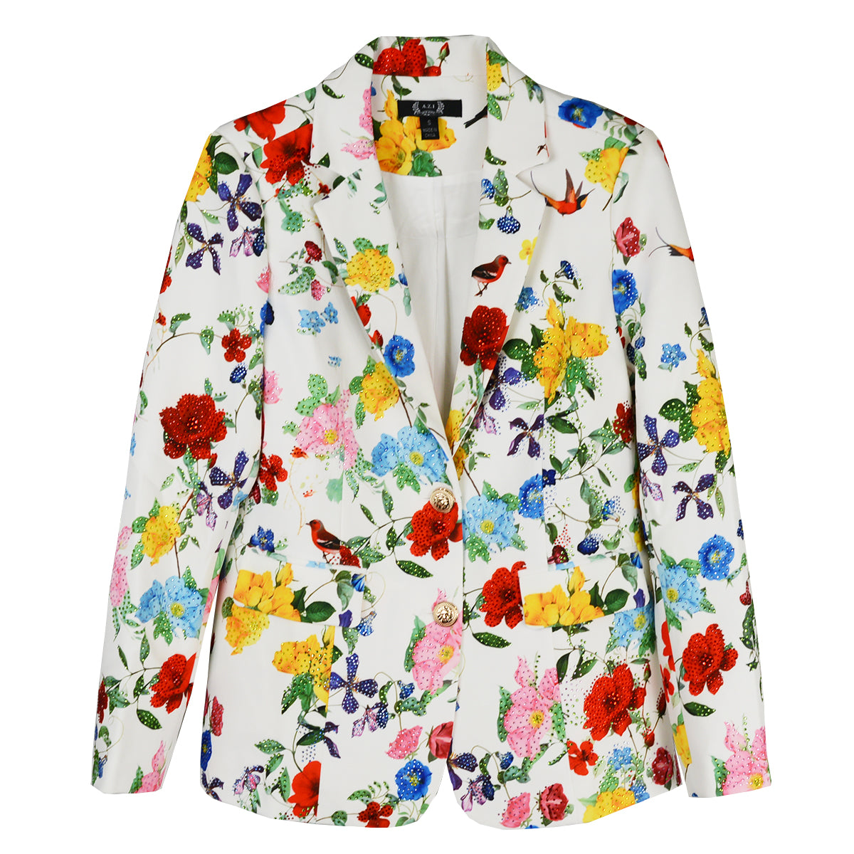 A.Z.I. Celine Embellished Blazer with Stones  (Z13481)( Floral)
