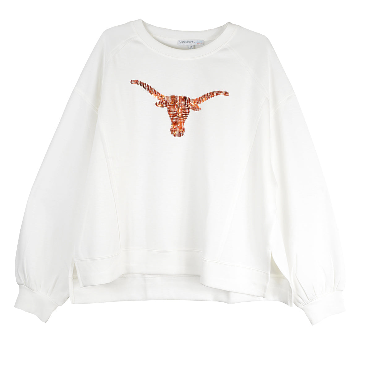 Texas Longhorn Capri Designs Sequin Varsity Long Sleeve Tee (KW13TEX2)