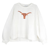 Texas Longhorn Capri Designs Sequin Varsity Long Sleeve Tee (KW13TEX2)