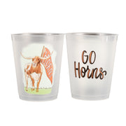 Glory Haus Texas Longhorn Mascot Plastic  Frosted Cups Set/8