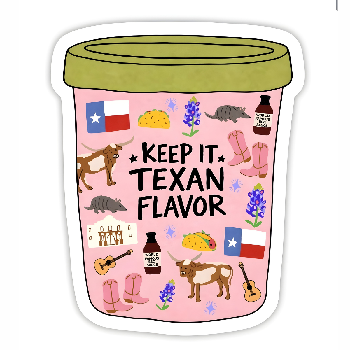 Keep It Texan Flavor Sticker – Texas Pride