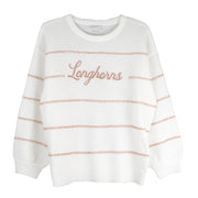 Texas Longhorn Capri Designs Threaded Script Sweater (KW14TEX2)