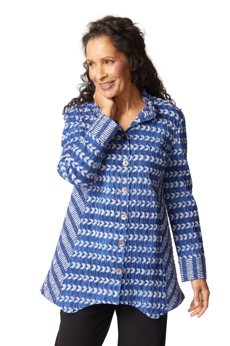 Habitat Mixed Batiks Artist Swing Shirt (NVY) (48919)