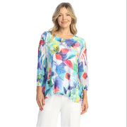 Jess & Jane Charlotte Burnout with Layered Contrast Hem Tunic