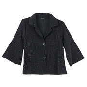 Damee Black Metallic Crop Jacket