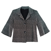 Damee Silver Metallic Crop Jacket