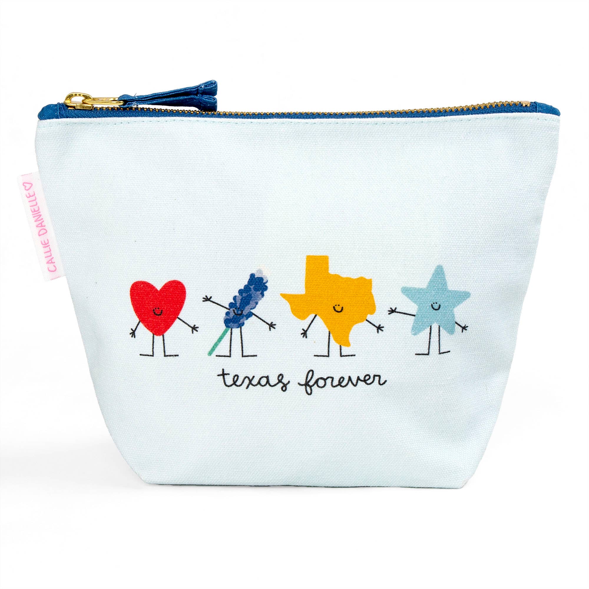 Texas Forever Western Doodle Friends Canvas Pouch