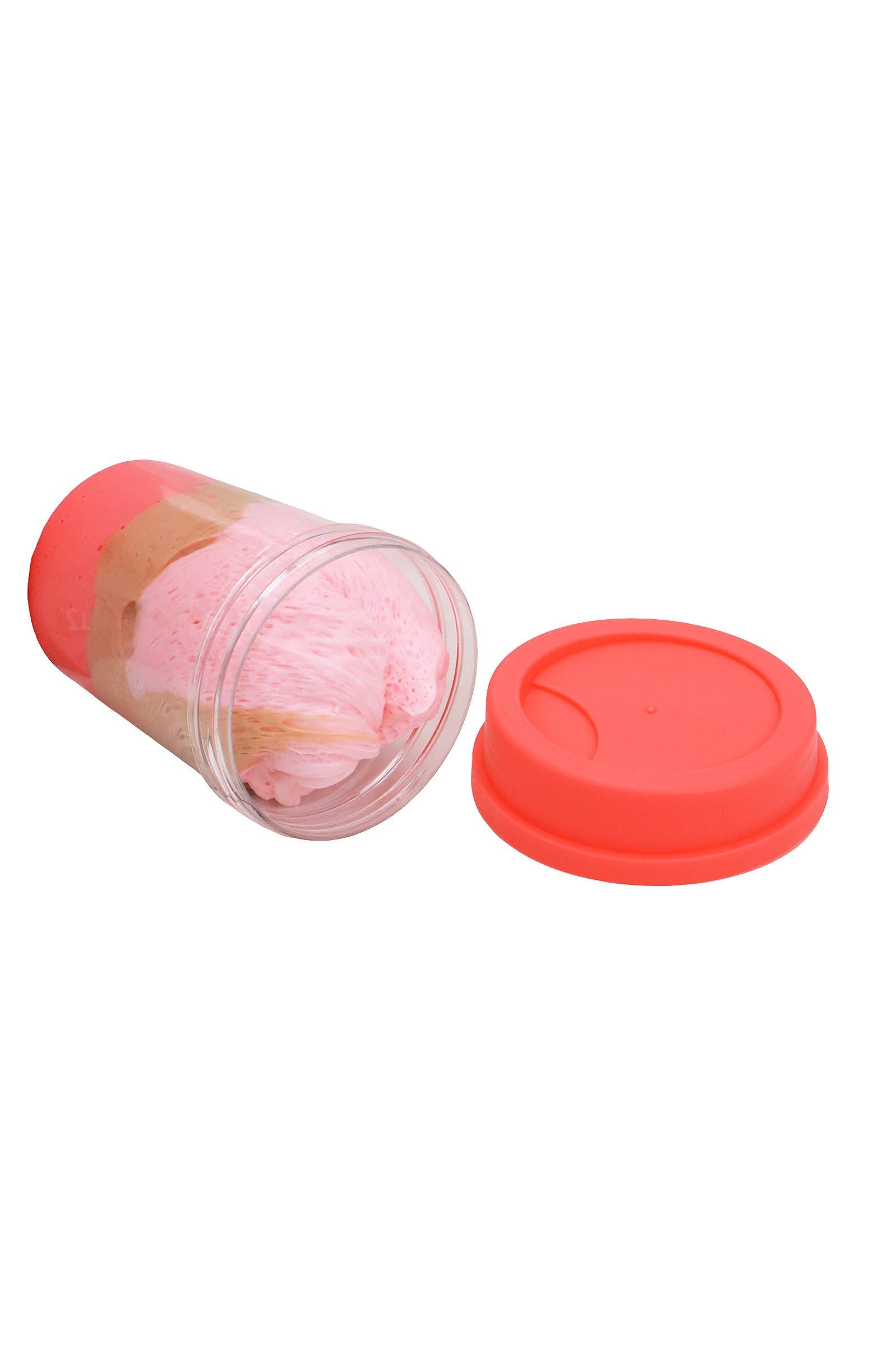 Three-Tone Matte Macaron Butter Slime Pink Beverage Cup Jar
