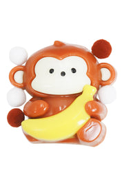 Cute Monkey Sticky Mochi Pom Pom Squishy Bag