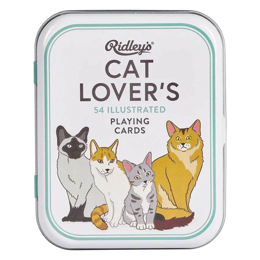 Ridley's Cat Lover's 54 illustrated Playing Cards In a Tin