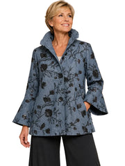 Damee Denim Friendly Sequined and Embroidered Jacket (5105-Denim)