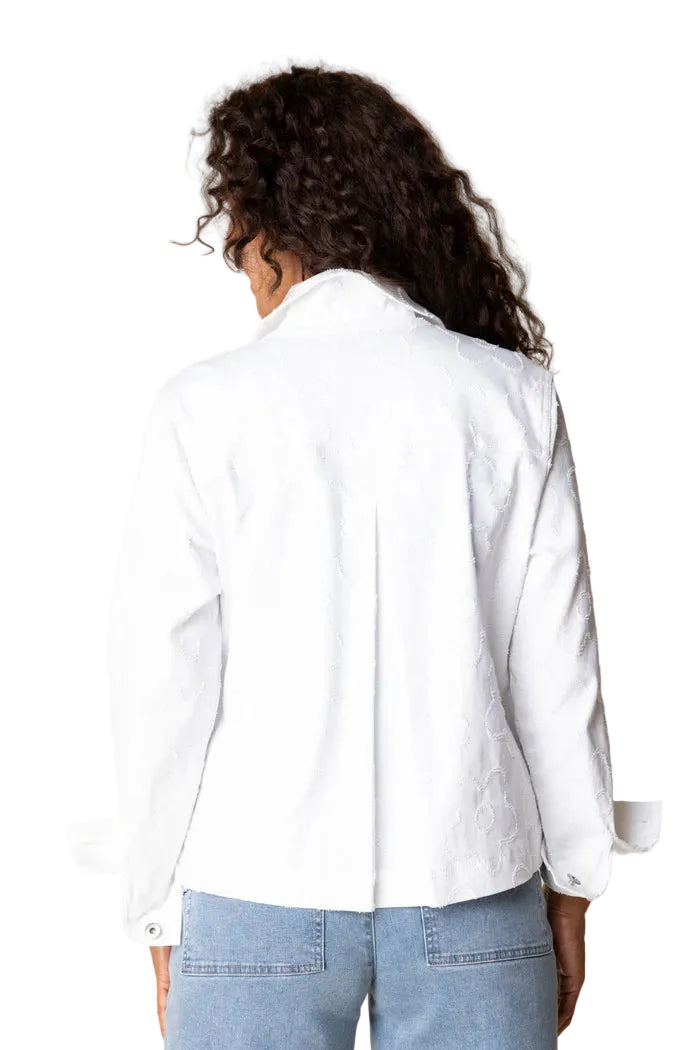 Habitat Etched Flower Jean Jacket (White) (51210)
