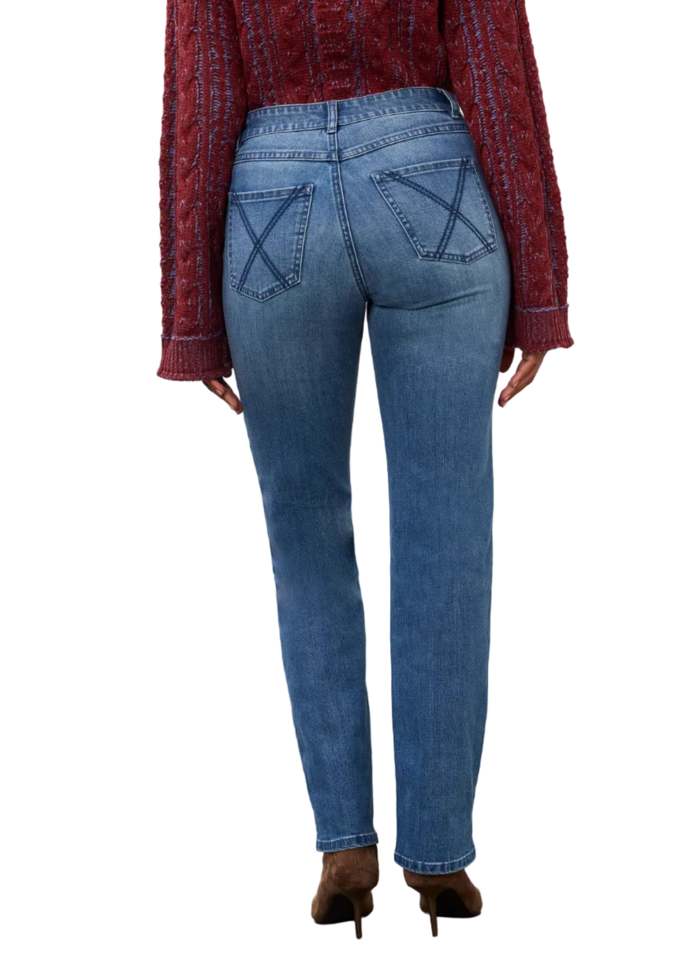 FDJ French Dressing Christina Patch Work Diamond Embroidered Straight Leg Jeans 5153779)
