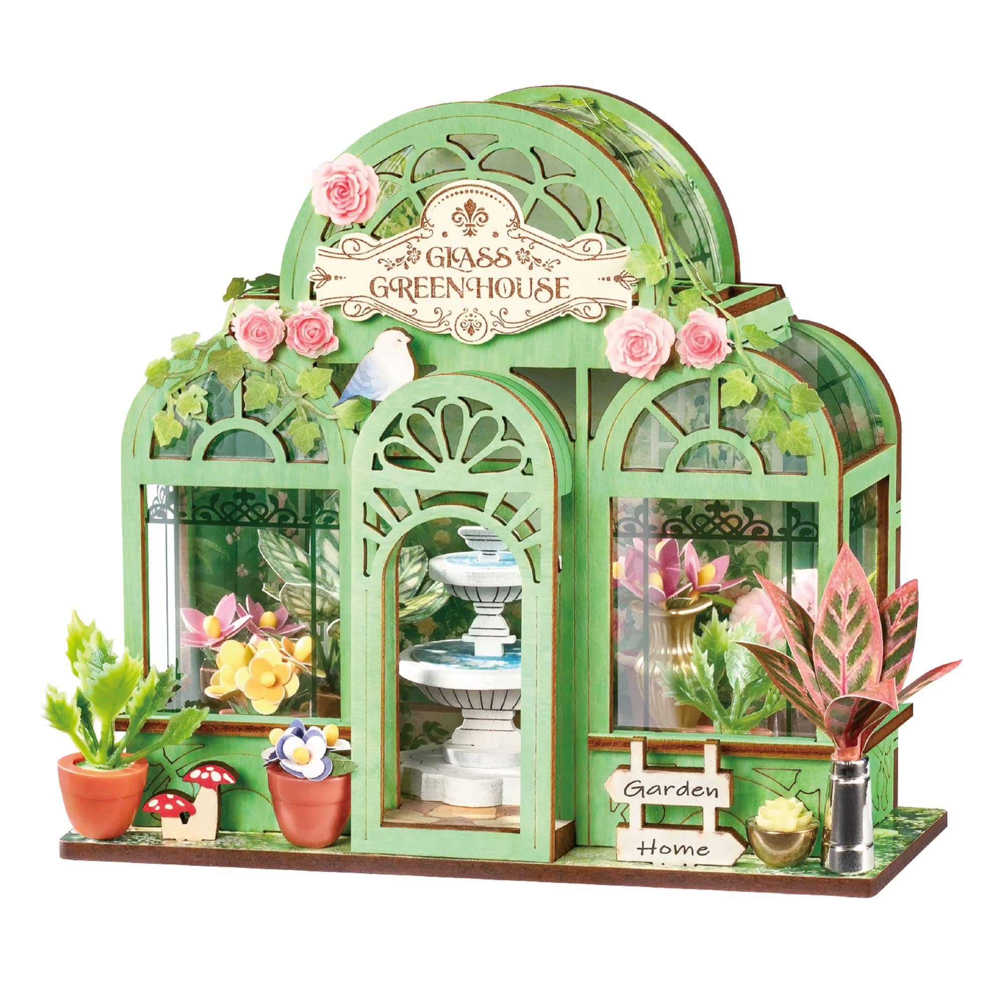 Rolife Green Fountain Garden DIY Miniature House
