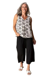 Habitat  Crinkle Crepe Floral Mix Pleat Tank (21602)(Willow)