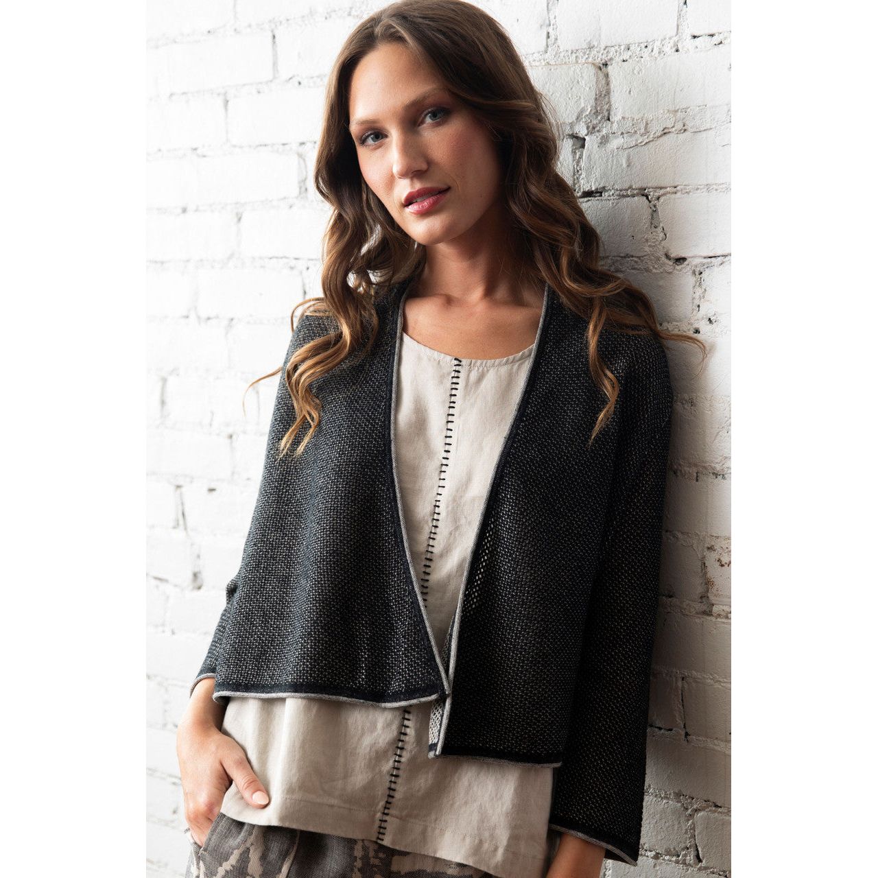 Olivia by Habitat Mesh Stitch Cardigan Sweater (2 Colors)