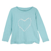 Escape Destination Shibori Heart Hi-Lo Boxy Tee(Mint)(52425)