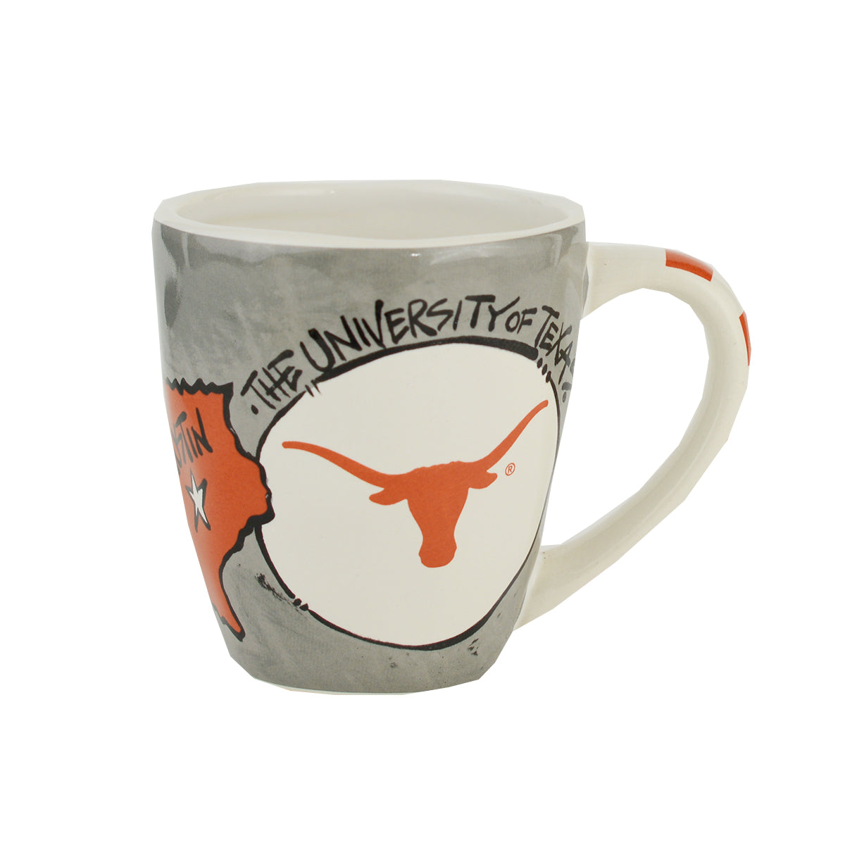 Texas Longhorn Magnolia Ceramic Texas Artwork Mug