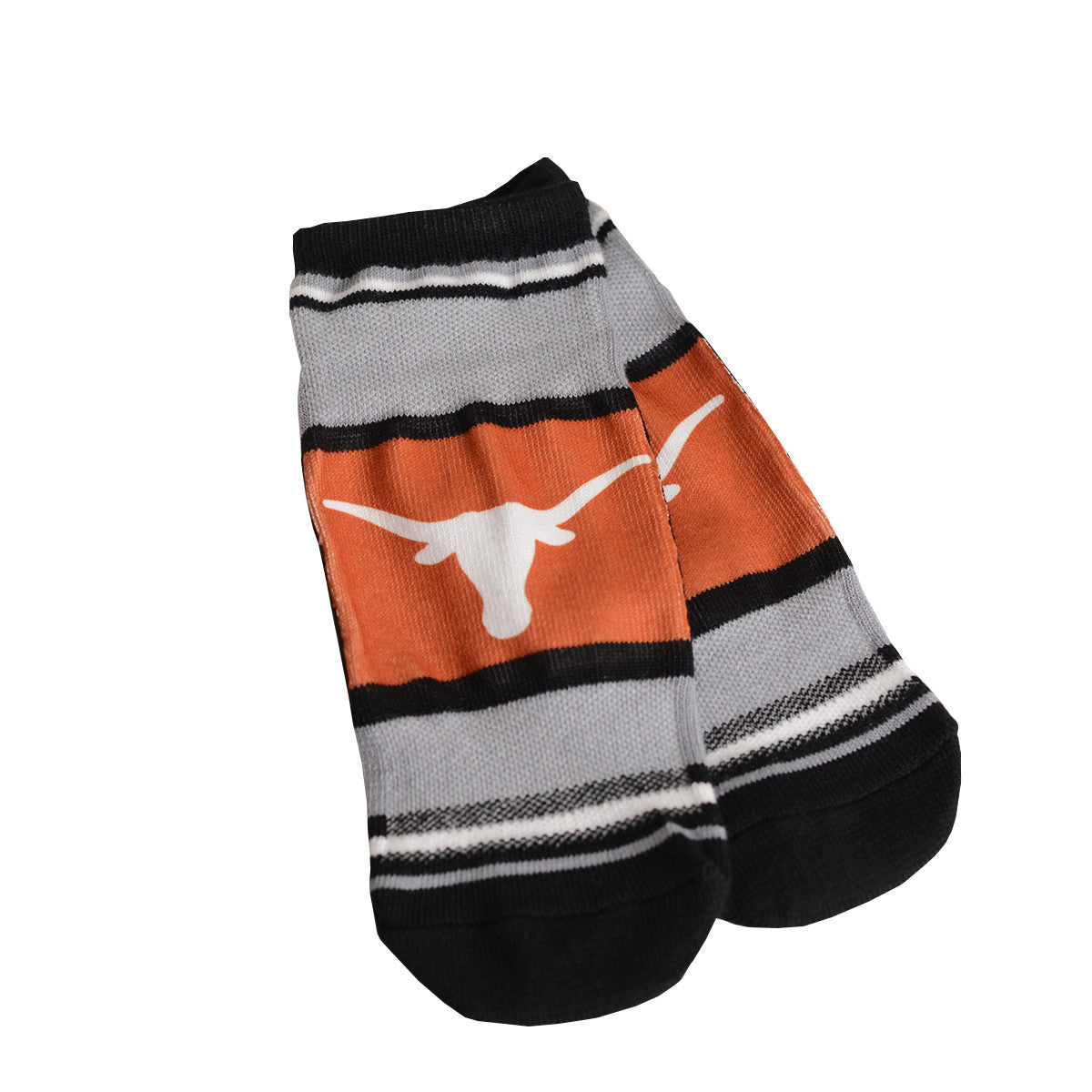 Texas Longhorn Marquis Addition Stripe No Show Socks (2 Sizes) (V-529RS-U36)
