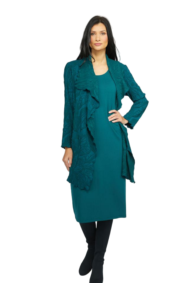 Olivia by Habitat Sculpted Floral Waterfall Marine Duster