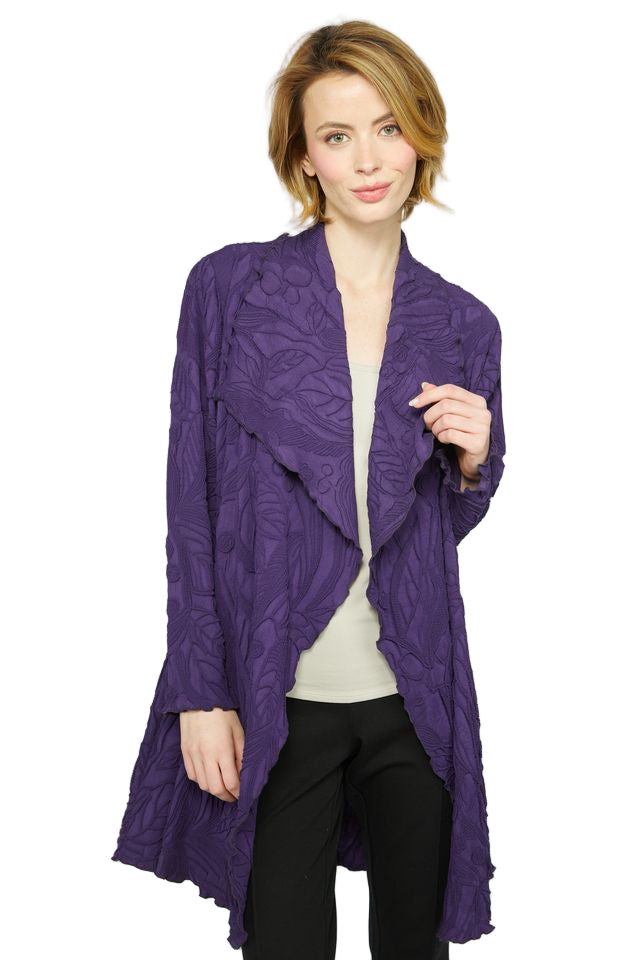 Olivia by Habitat Sculpted Floral Waterfall Violet Duster (Copy)