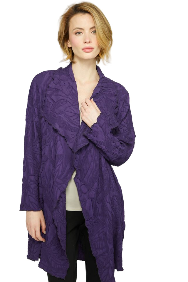Olivia by Habitat Sculpted Floral Waterfall Violet Duster (Copy)