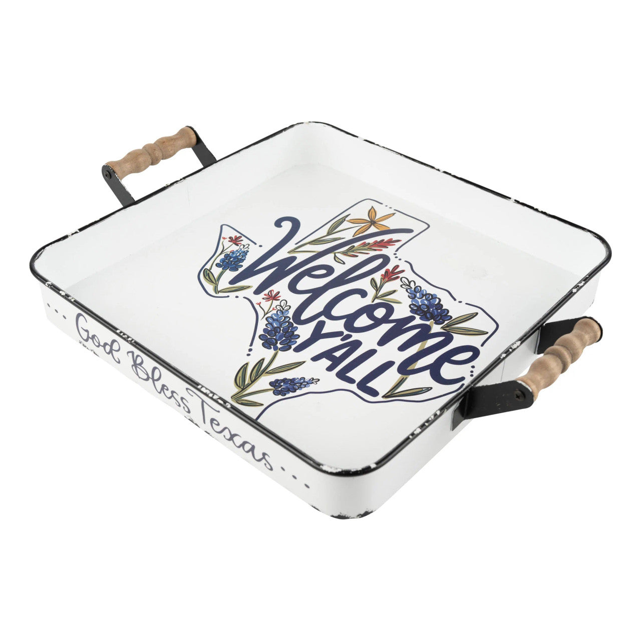 Welcome Y'all Texas Enamel Tray (54133409)