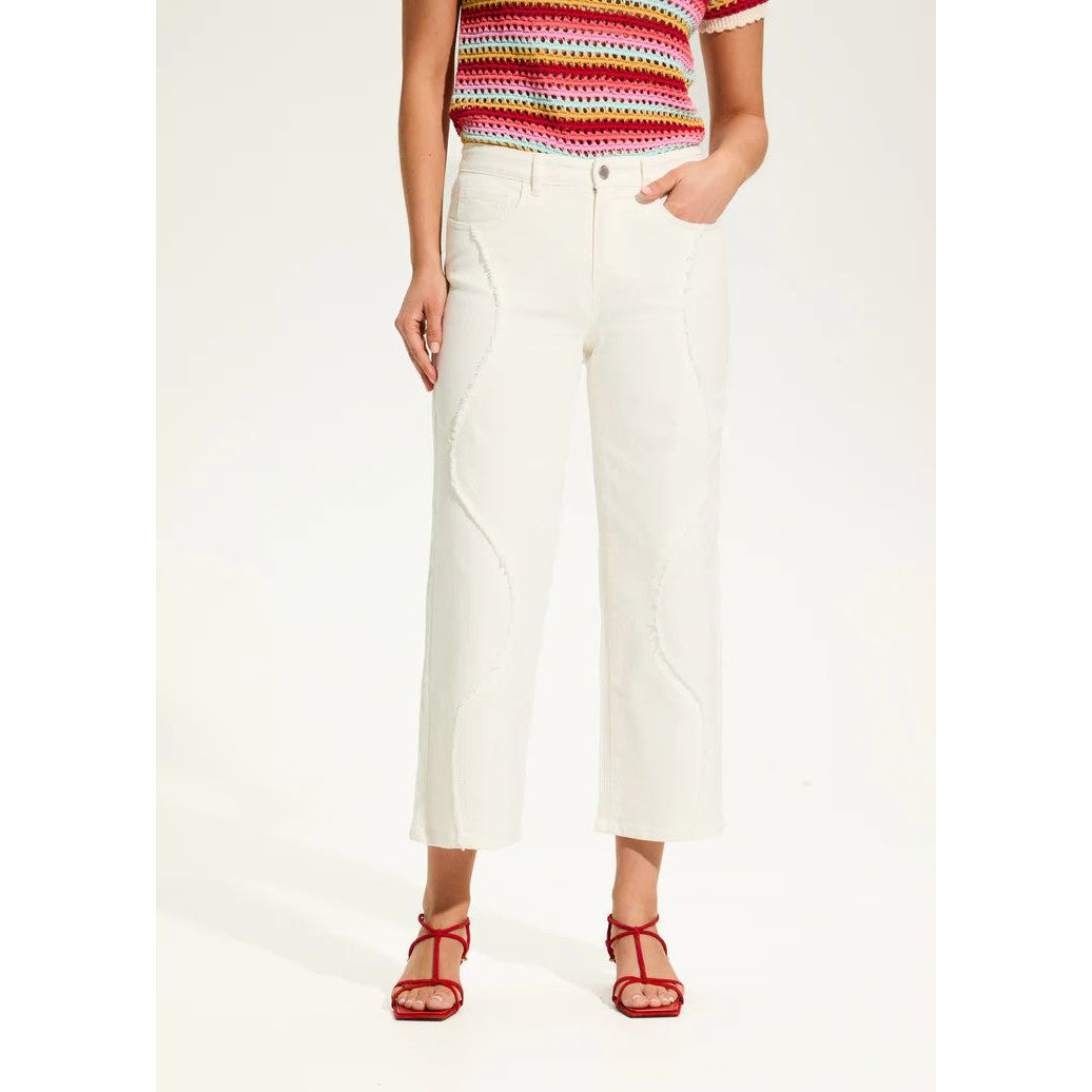 FDJ Christina Wide Crop Front Fringe Detail Crop (IVRY)
