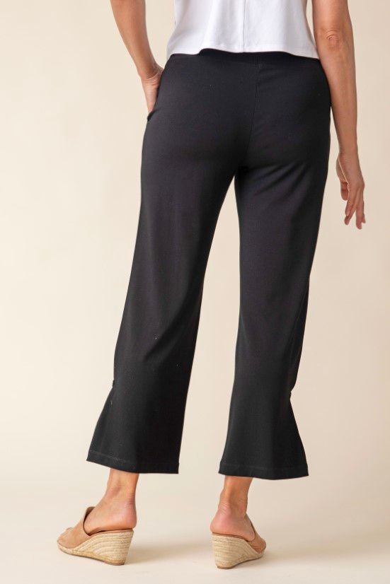 Habitat Core Travel Side Pleat Solid Black Pant
