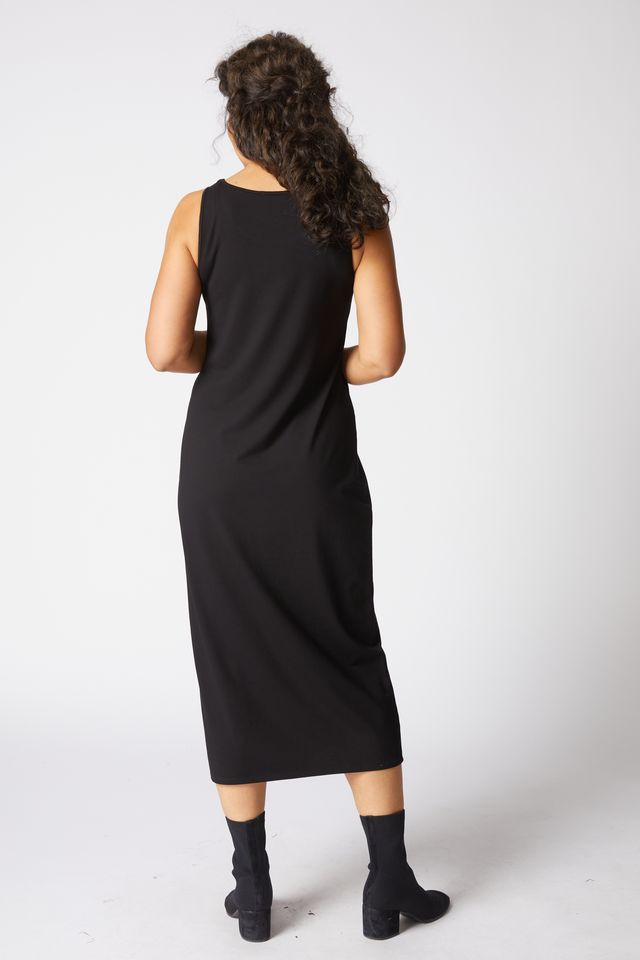 Habitat Core Travel Everything Sleeveless Solid Black Long Dress (55985)