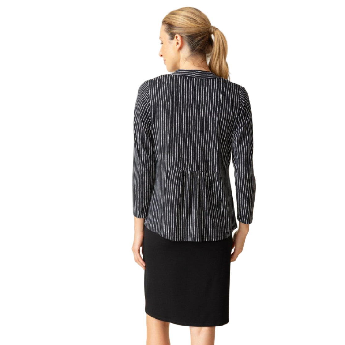 Habitat Core Travel Bamboo Shirred Back Open Jacket (BLK)
