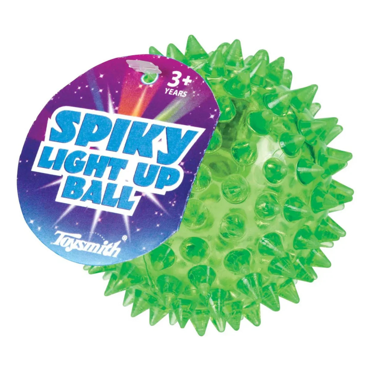 TOYSMITH Spiky Light Up Ball (456437) (Color Chosen at Random )