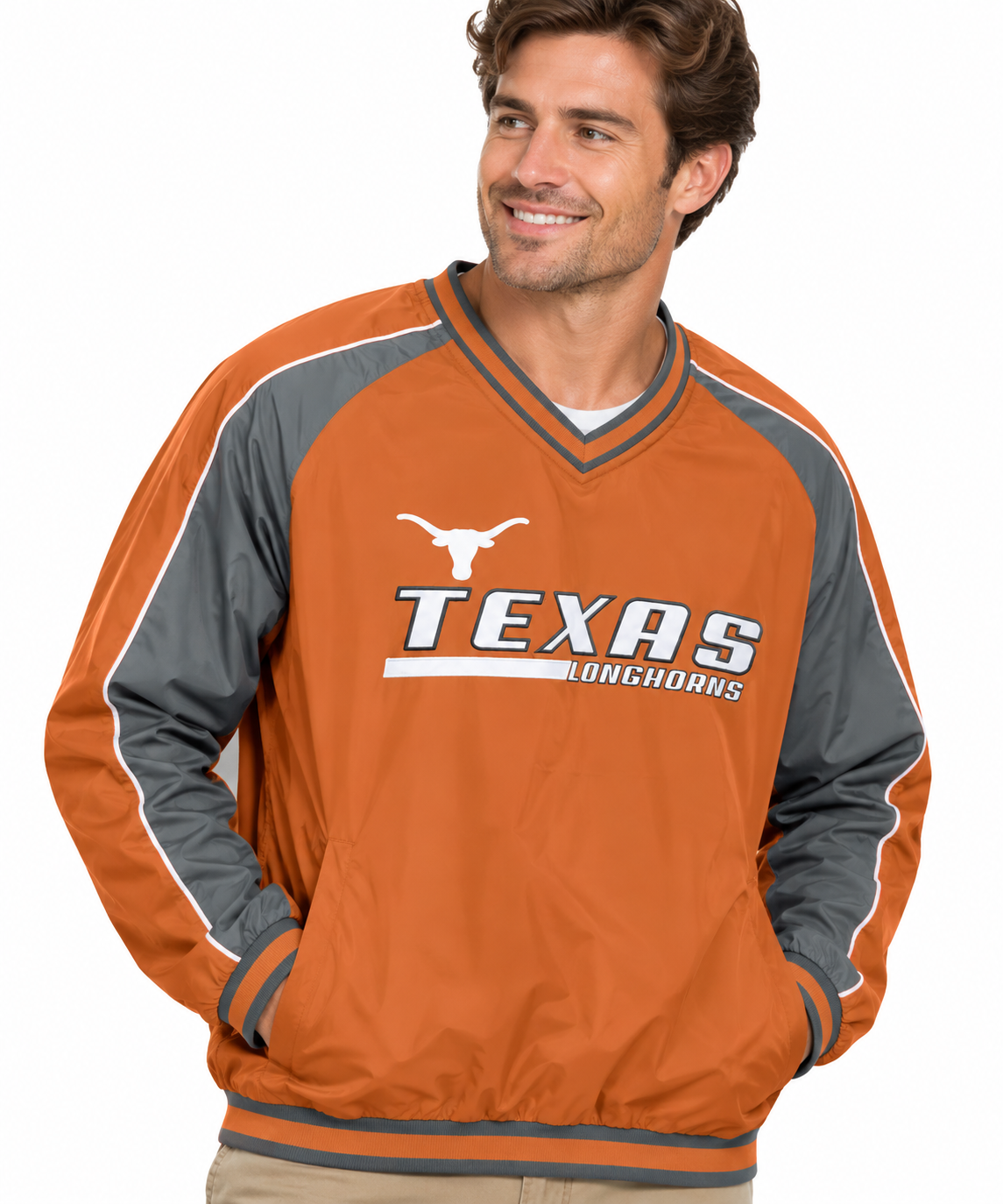 Texas Longhorn Colosseum Men's America Coach Pull-Over (COUJ11882)