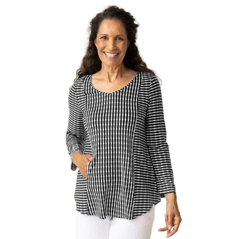 Habitat Uptown Stripe Angled Hem Pocket Tunic