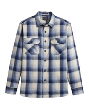Pendleton Men's Burnside Cotton Flannel Blue/Ecru Plaid Shirt (RA1351-79798)