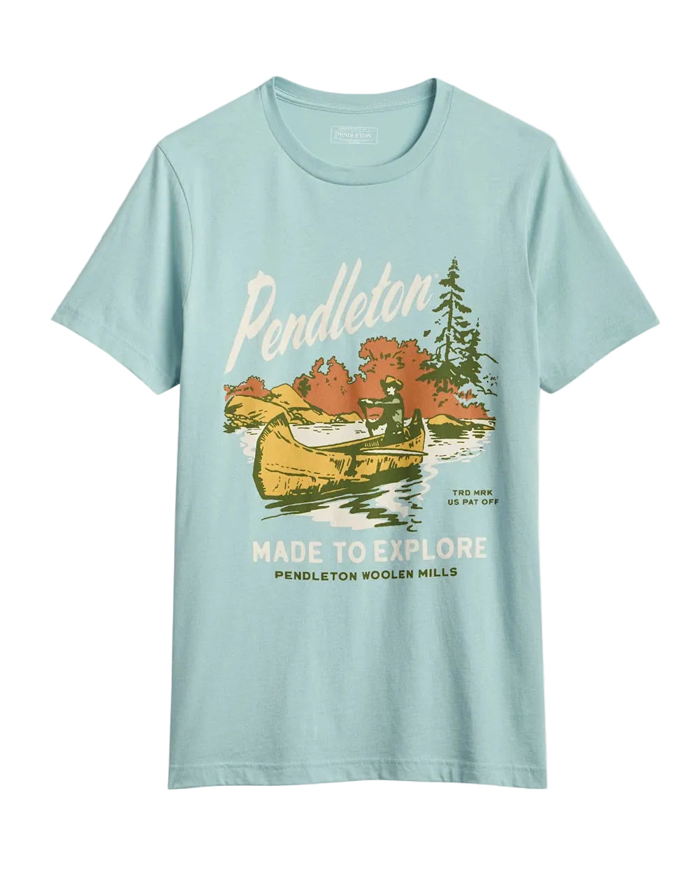 Pendleton Men's short sleeve Canoe Graphic Tee (RG1545-74850)(Dusty Blue)