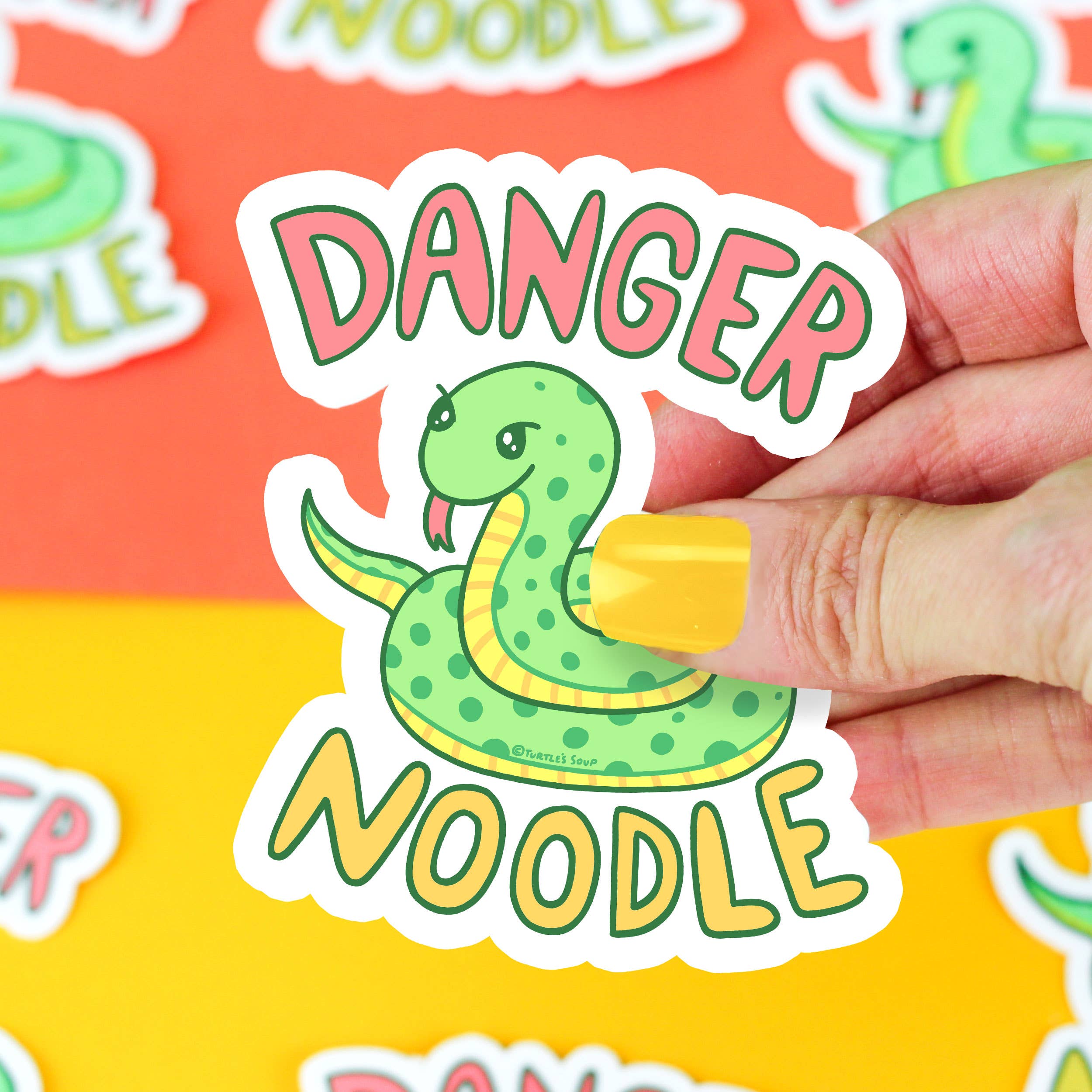 Danger Noodle Snake Funny Vinyl Sticker