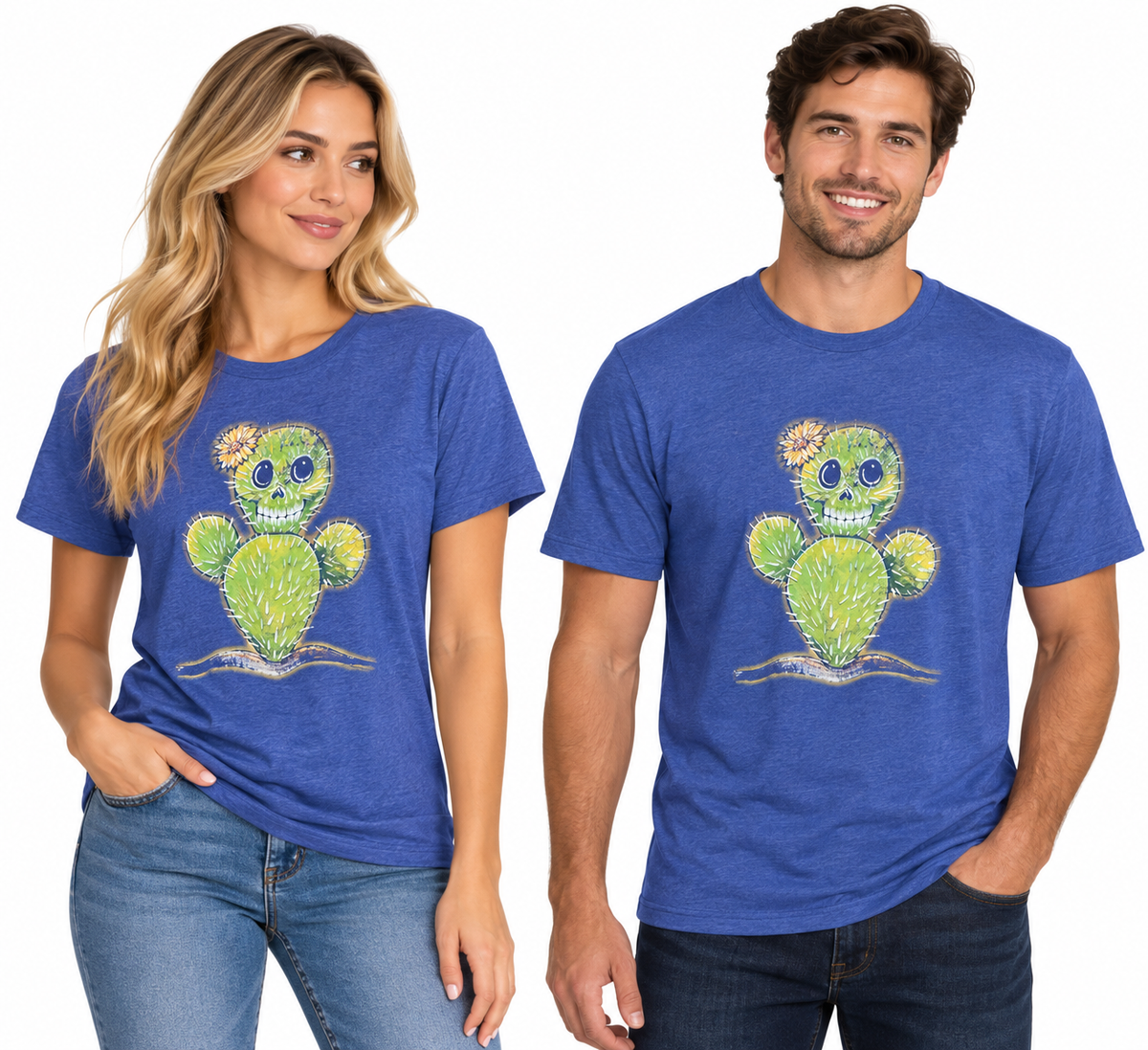 Crash Artesian Day of The Dead Cactus Tee (CC85228)(Blue)