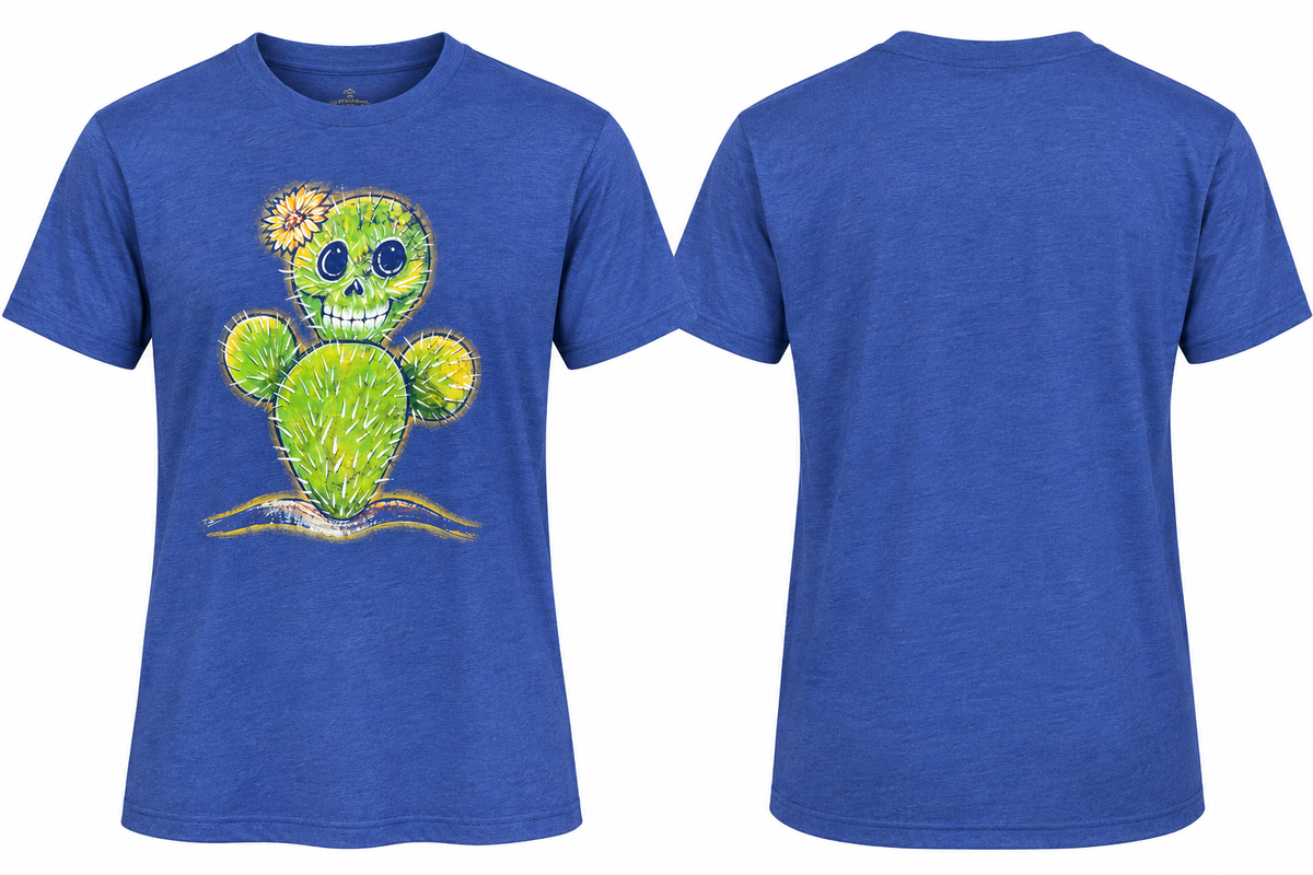 Crash Artesian Day of The Dead Cactus Tee (CC85228)(Blue)