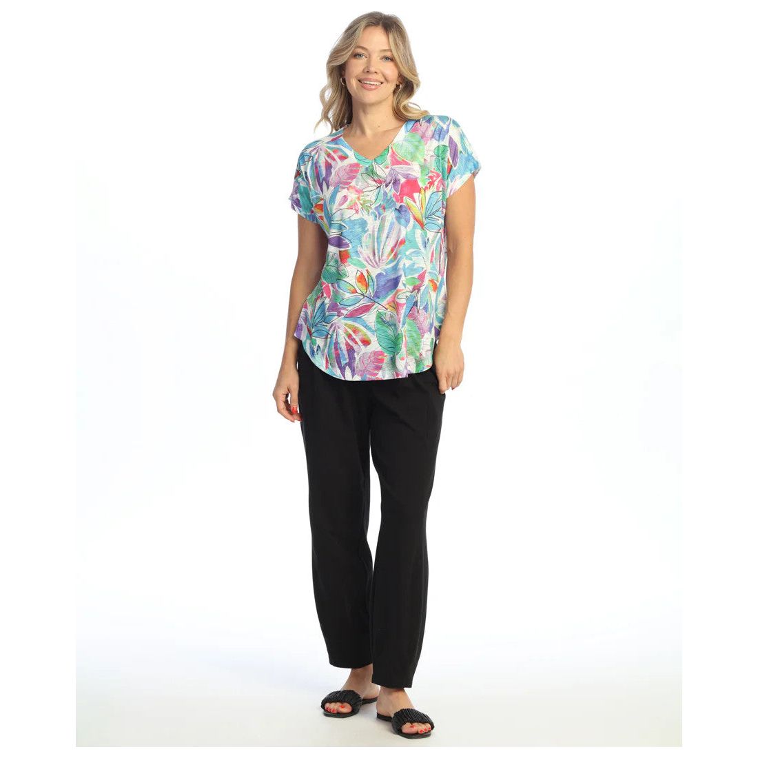 Jess & Jane Rio Short Sleeve V-Neck Tunic