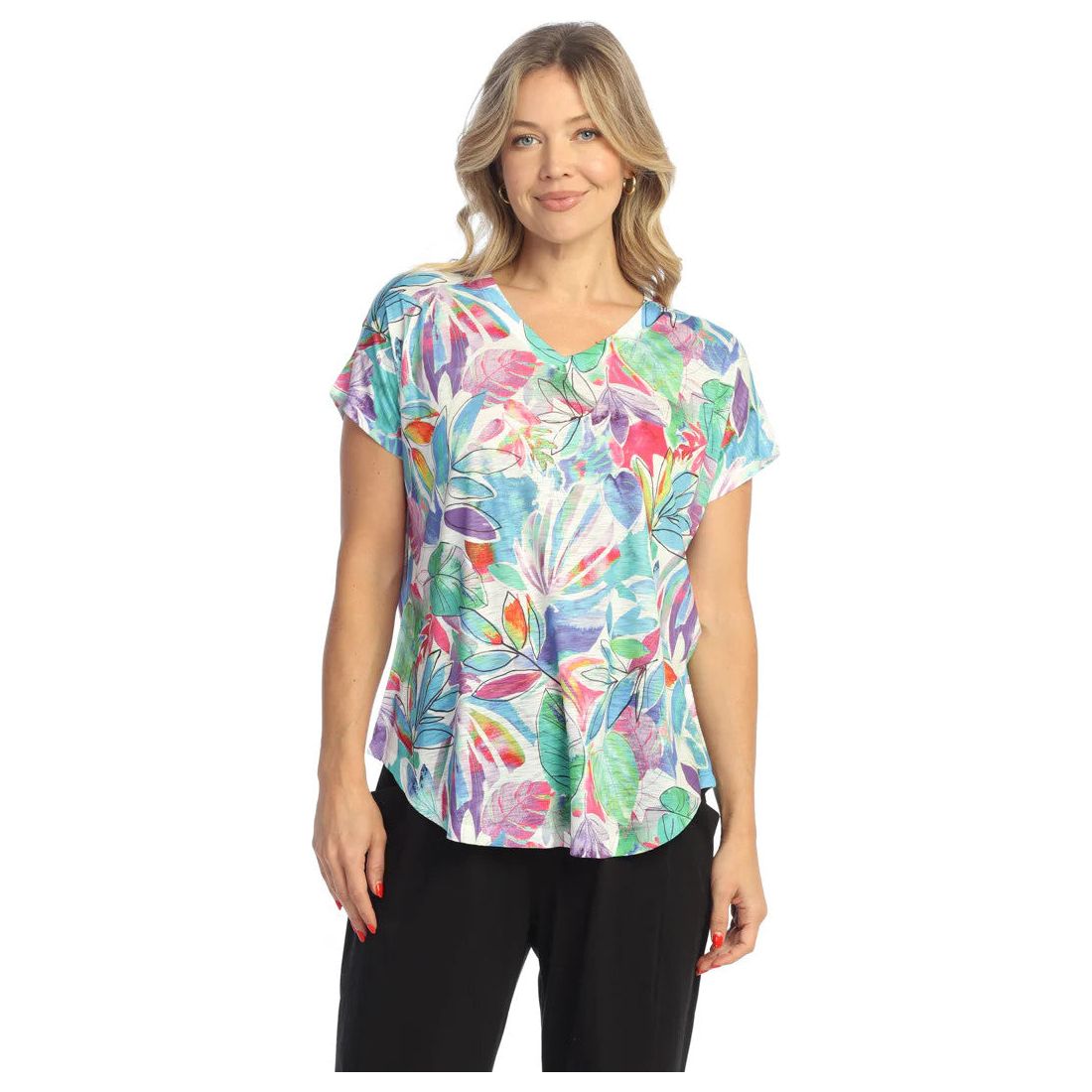 Jess & Jane Rio Short Sleeve V-Neck Tunic