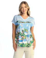Jess & Jane Astoria Short Sleeve V-Neck Tunic (60-2184)