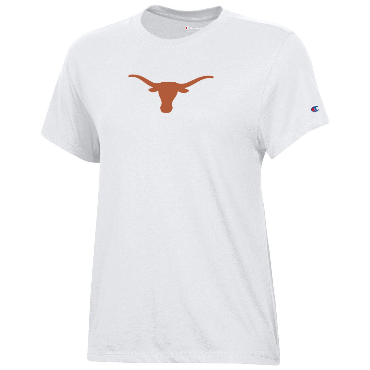Texas Longhorn Ladies Single Logo Crew Tee (C60390005-922) WHT