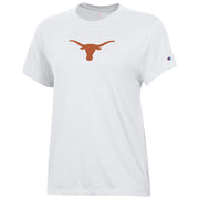 Texas Longhorn Ladies Single Logo Crew Tee (C60390005-922) WHT