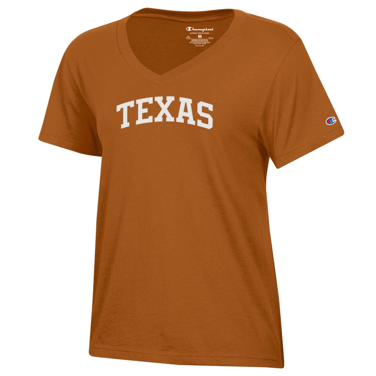 Texas Longhorn Ladies Arch TEXAS V-Neck Tee (C60404755-128)